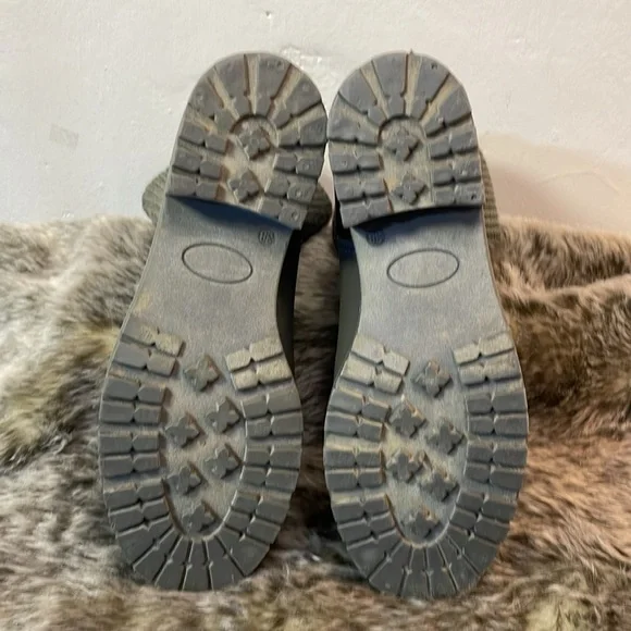 MIA Rain Boot Versatile Knit Accent Cuff grey/Olive Waterproof Lower-38-#0031 - Picture 7 of 14